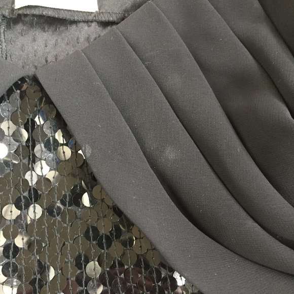 Vintage NiteLine Black Sequin Cocktail Party Dress - Picture 5 of 8